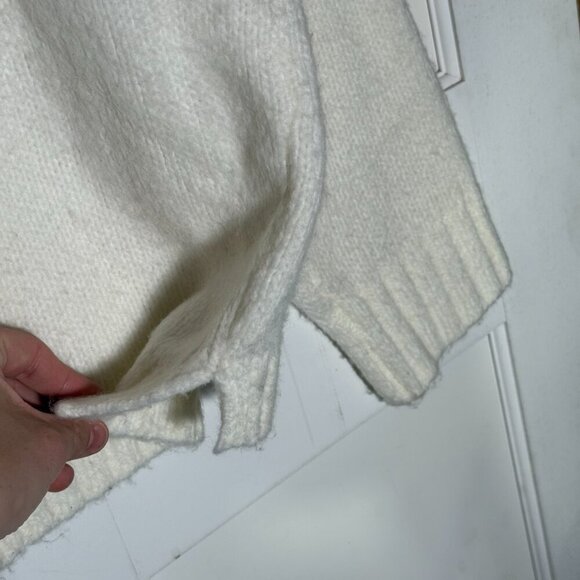 Lucky Brand Fairisle Turtleneck Sweater Wool White Red Blue Size XXL Knit - Picture 12 of 13